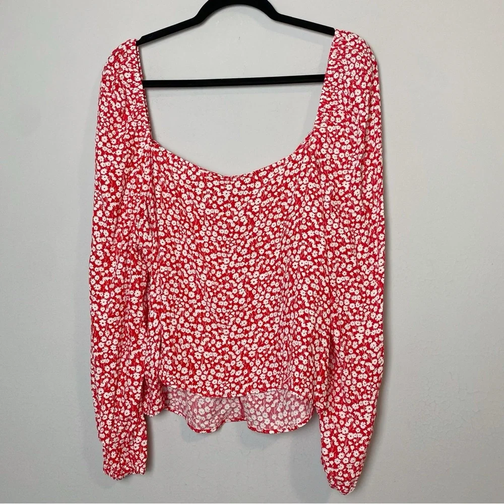 Boden Floral Crinkle Gauze Sweetheart Printed Top - Picture 7 of 9